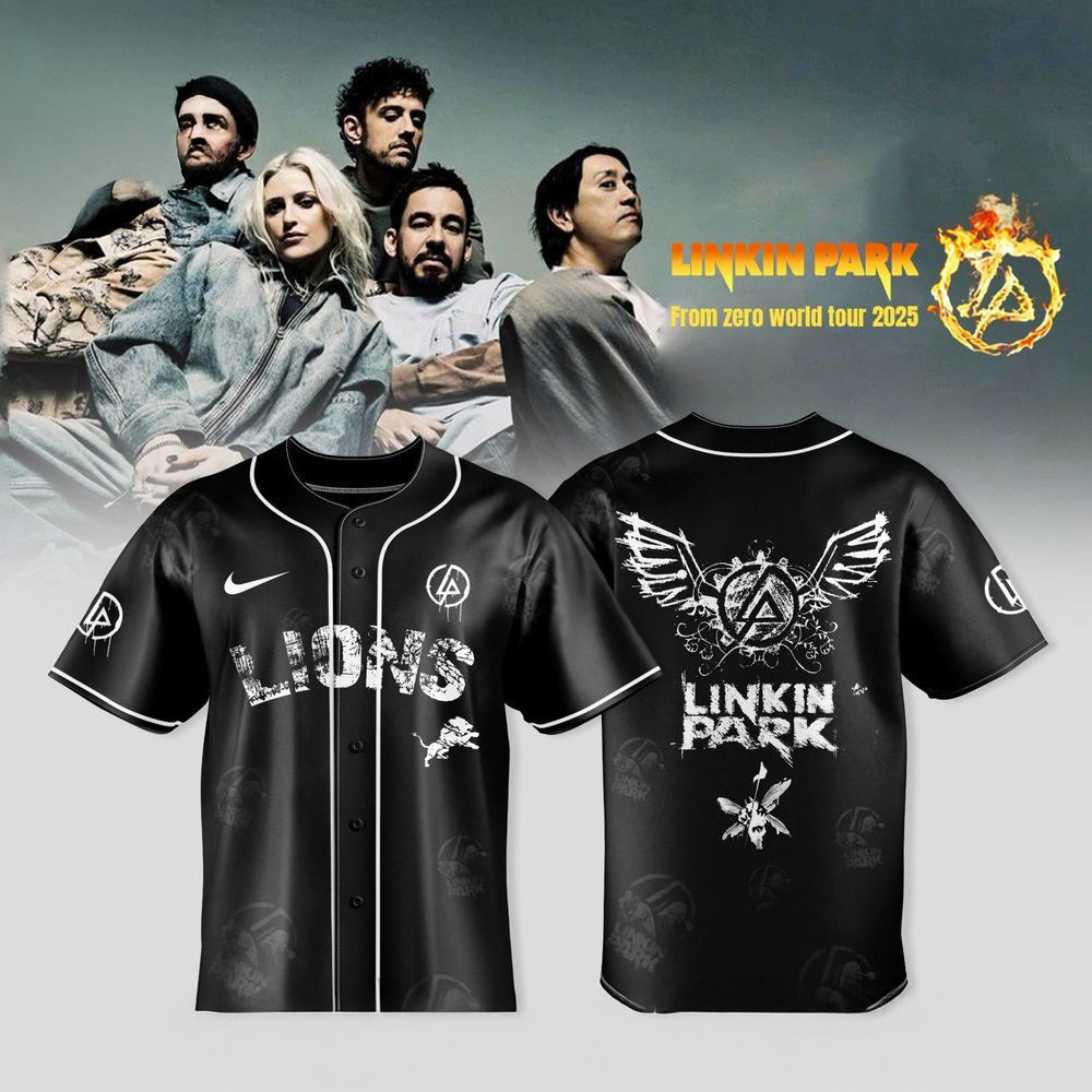 Detroit Lions X Linkin Park From Zero World Tour 2025 Jersey Detroit Lions Merch Dad Gifts