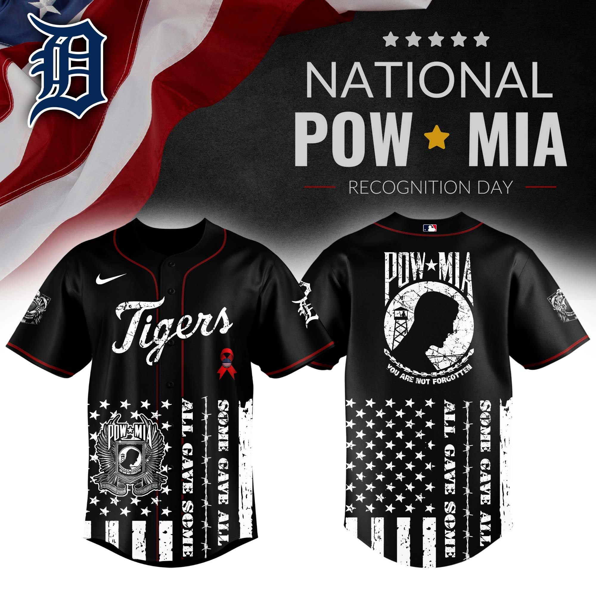 Detroit Tigers Mlb X National Powmia Recognition Day Baseball Jersey For Fans
