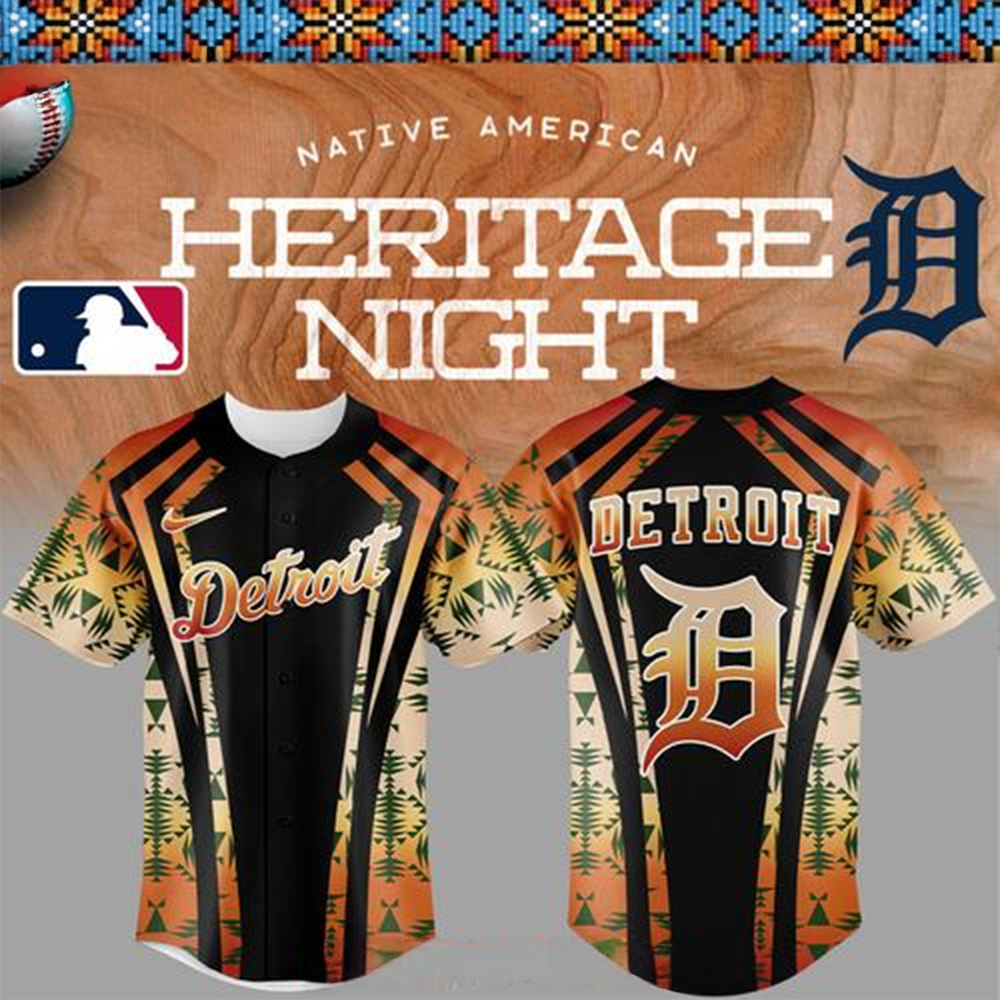 Detroit Tigers Native American Heritage Night 2025 Baseball Jersey Detroit Tigers Merch Gifts
