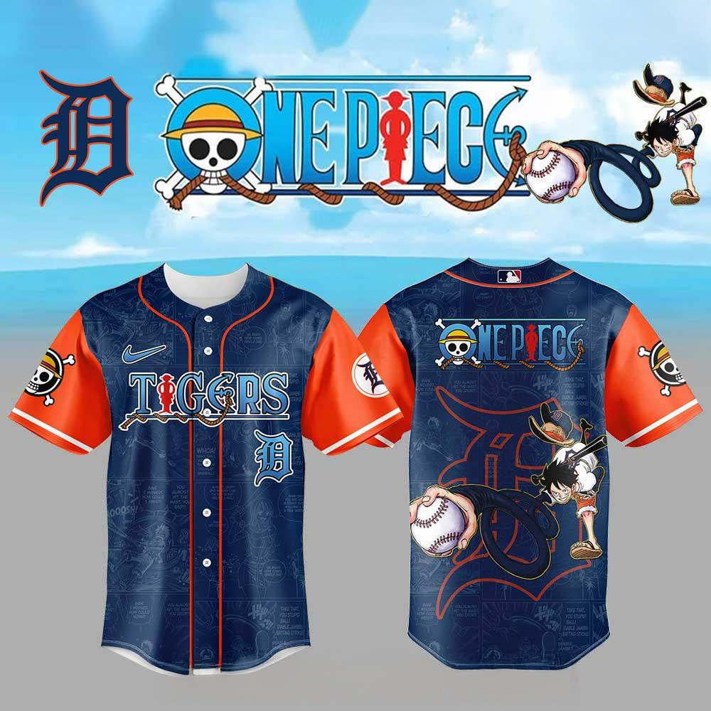 Detroit Tigers One Piece Night Game Limited Edition Blue Baseball Jersey Detroit Tigers Merch