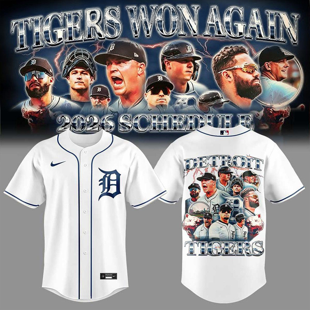 Detroit Tigers Won Again 2026 Jersey Detroit Tigers Merch Gifts For Baseball Fans