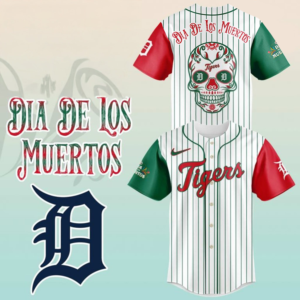 Detroit Tigers x Dia De Los Muertos 2025 Baseball Jersey Detroit Tigers Merch Gifts For Him