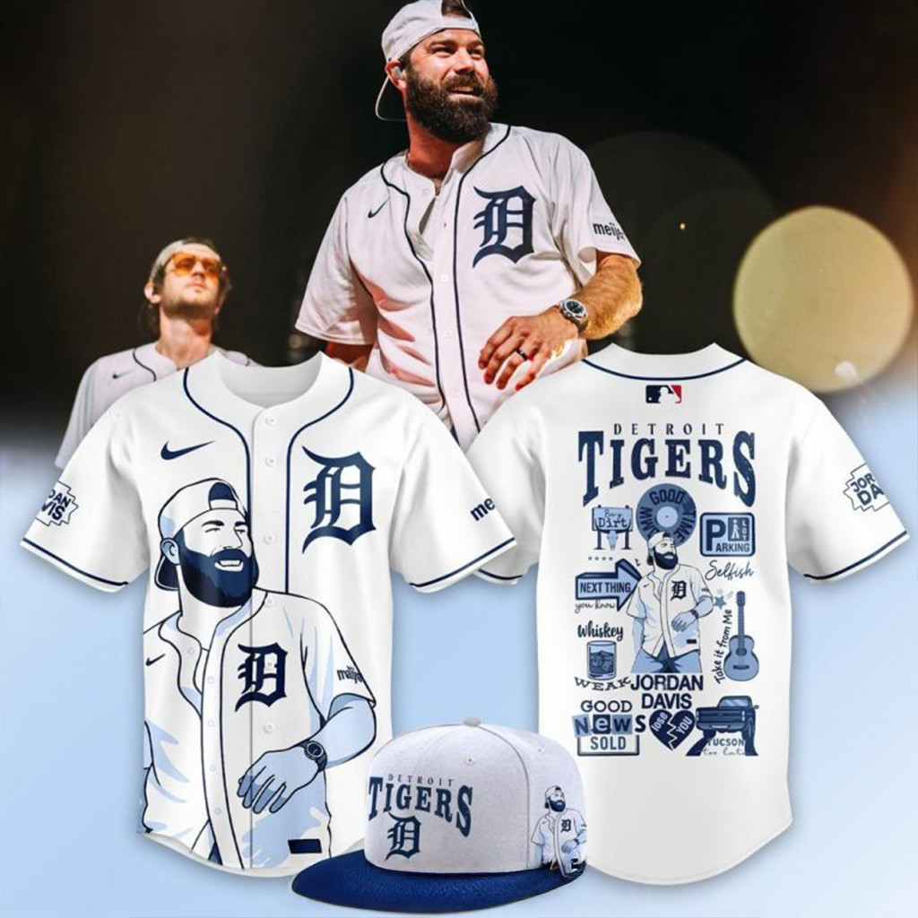 Detroit Tigers x Jordan Davis Music Baseball Jersey Detroit Tigers Merch Gifts For Fans
