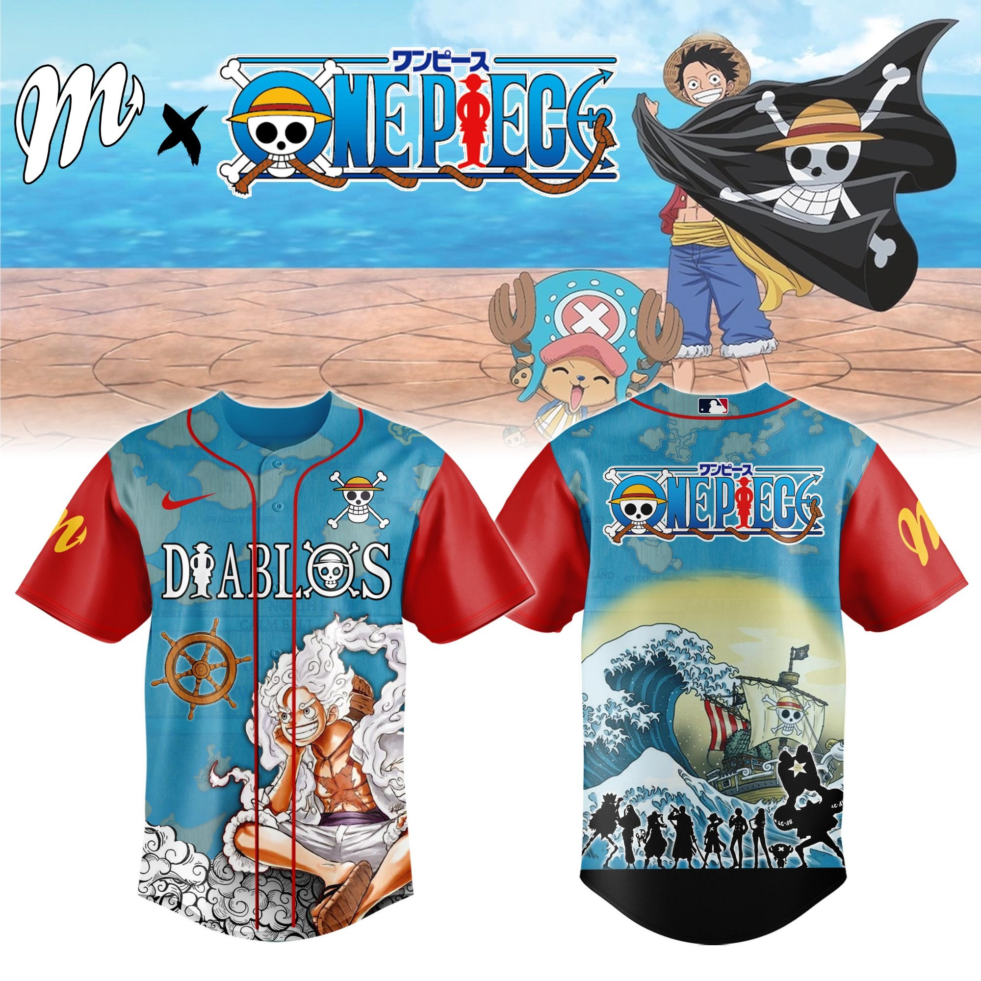Diablos Rojos del Mexico x One Piece 2025 Special Jersey Gift Ideas For Husband