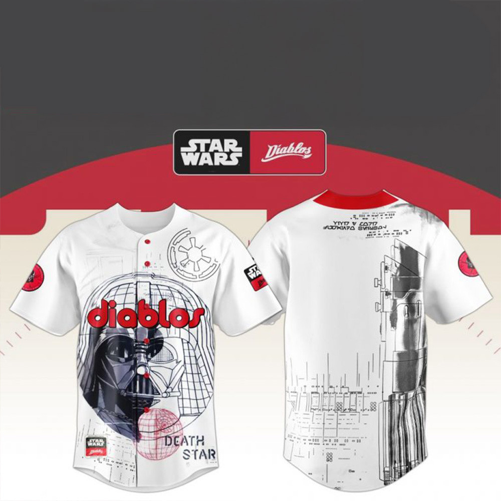 Diablos Rojos Del Mexico x Star War New Jersey 2025 Gifts For Baseball Fans