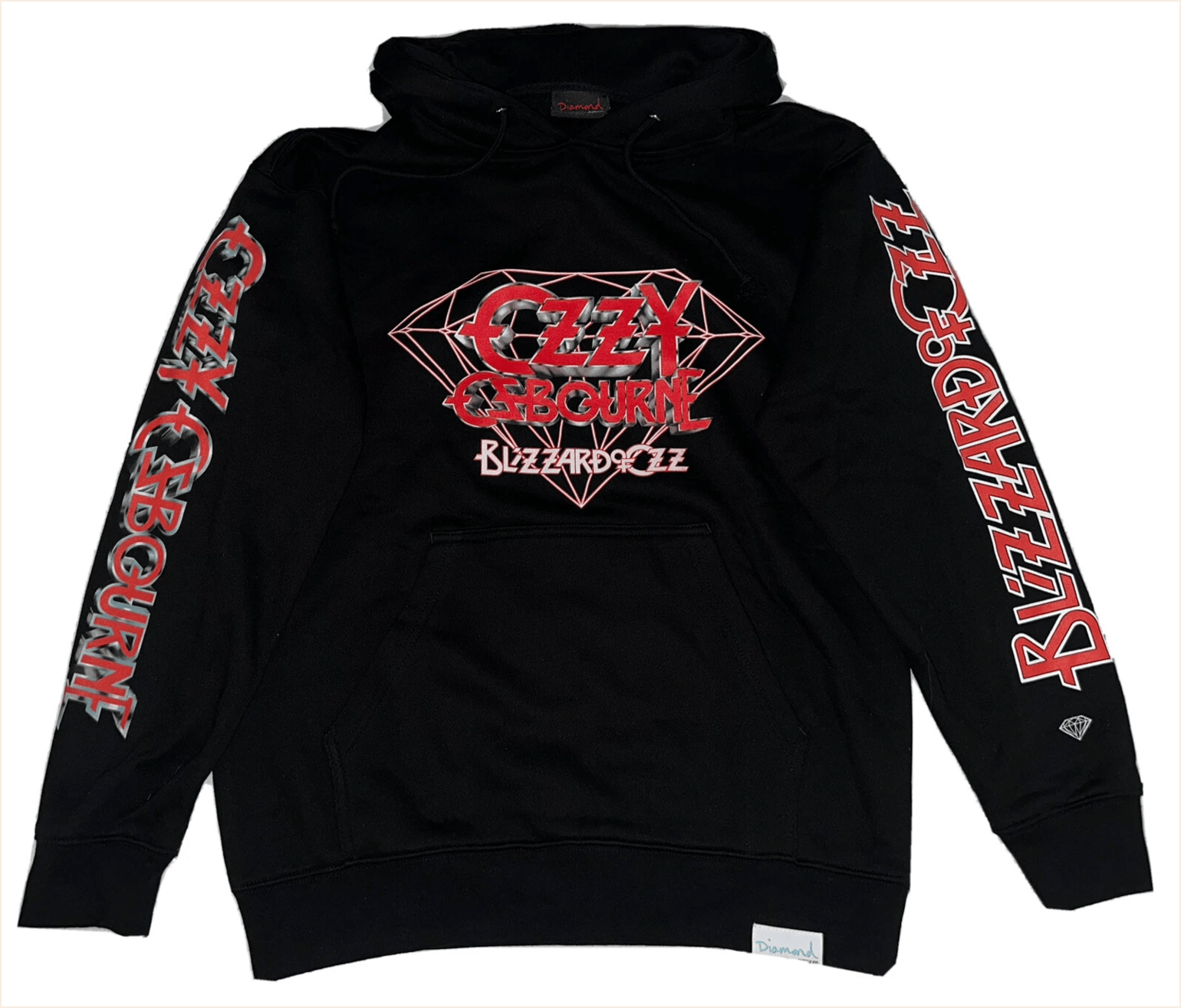 Diamond Supply X Ozzy Osbourne Blizzard Of Ozz Hoodie Official Ozzy Osbourne Merch Gifts For Dudes