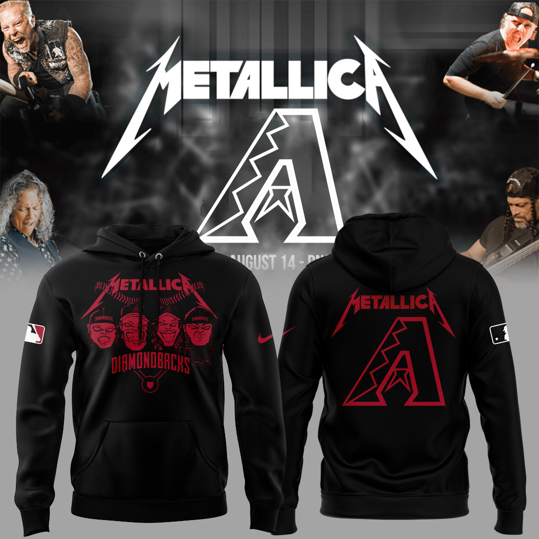Diamondbacks Baseball Metallica Night Hoodie Presents For Baseball Fans