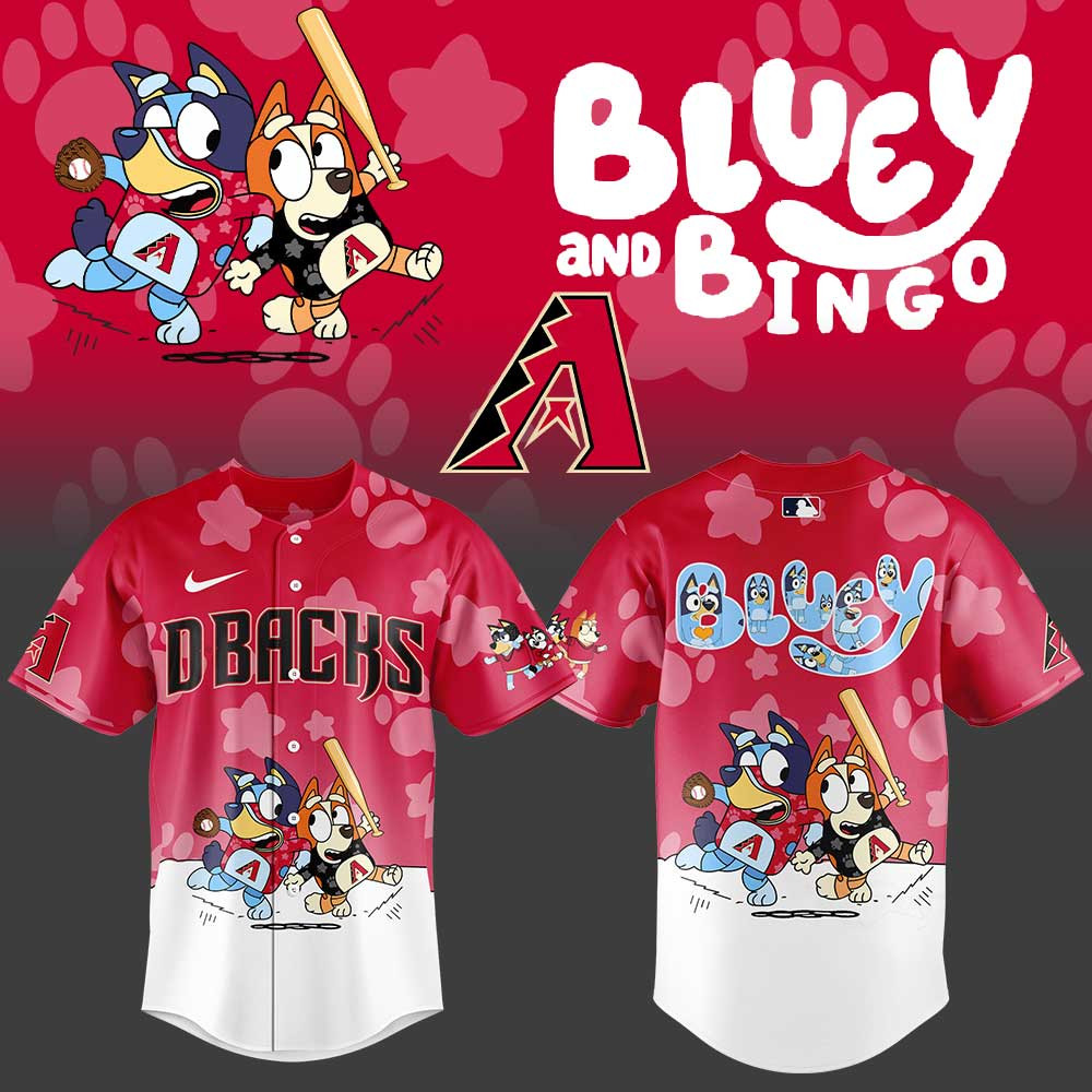 Diamondbacks X Bluey And Bingo Jersey Gift Ideas For Baseball Fans