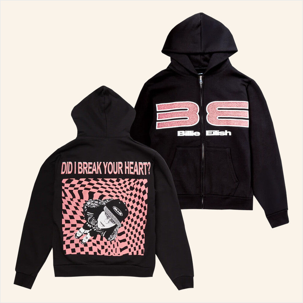Did I Break Your Heart Zip Hoodie Billie Eilish Merch Birthday Gifts For Mom Gifts For BFF