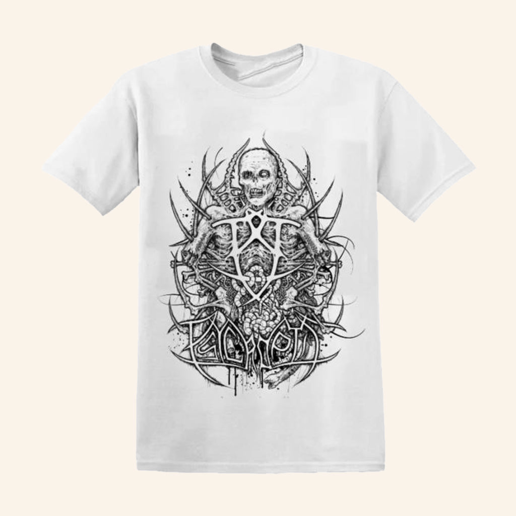 Direct Merch Psycroptic White Skeleton Symbol White T-Shirt Birthday Gifts For Dad