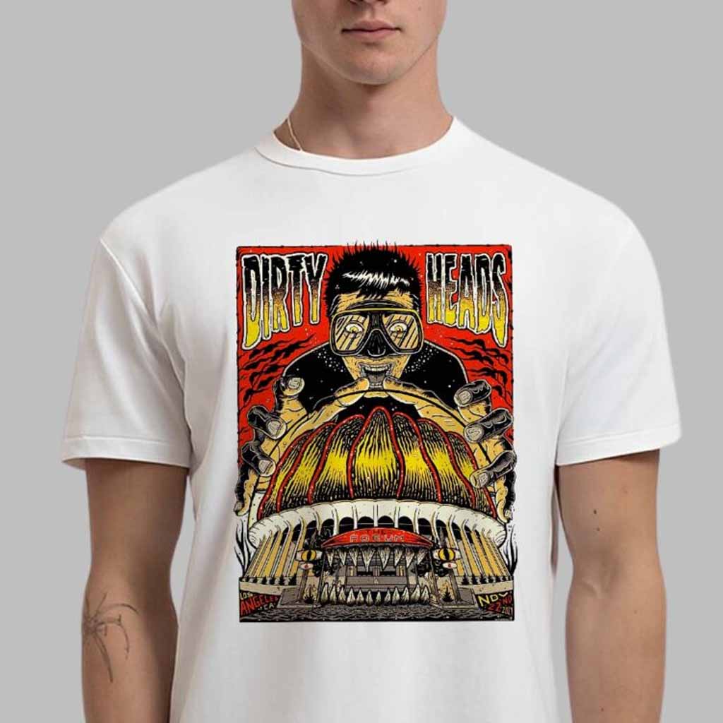 Dirty Heads Gig Poster For Show In Los Angeles California At The Forum On November 22 2024 T-Shirt Gifts For Husband