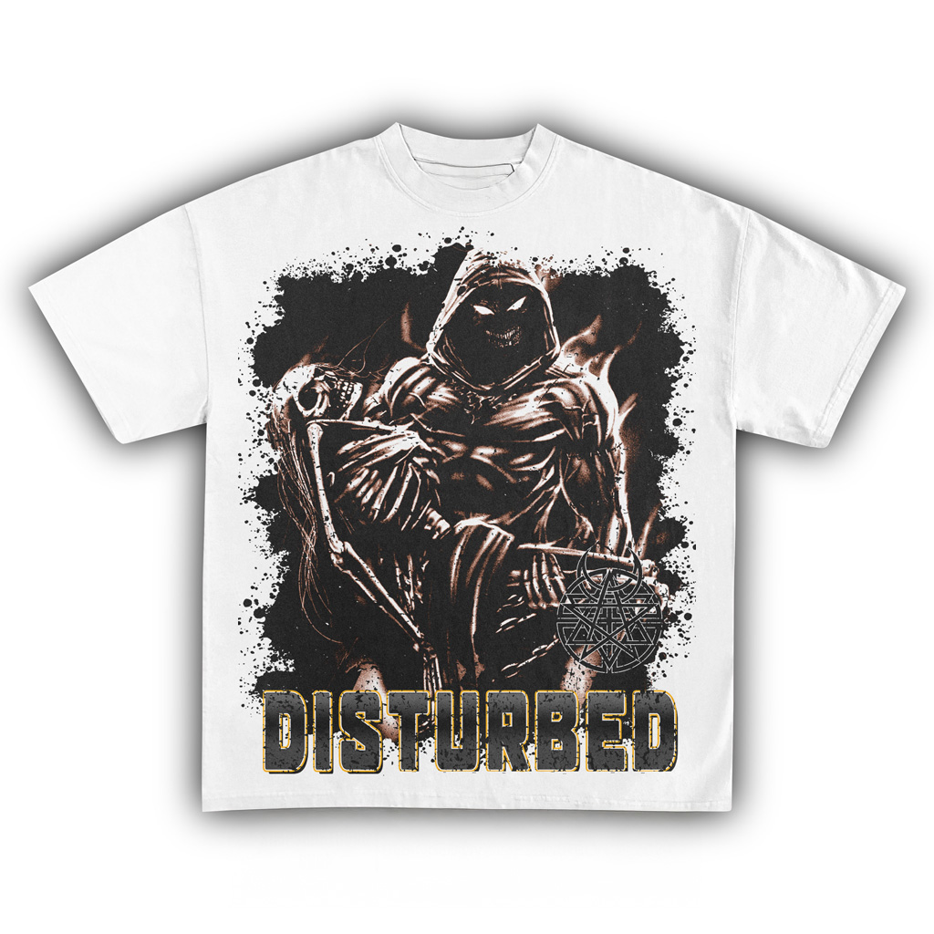 Disturbed Vintage White T-Shirt Disturbed Merch Best Christmas Gift Ideas For Band Fans