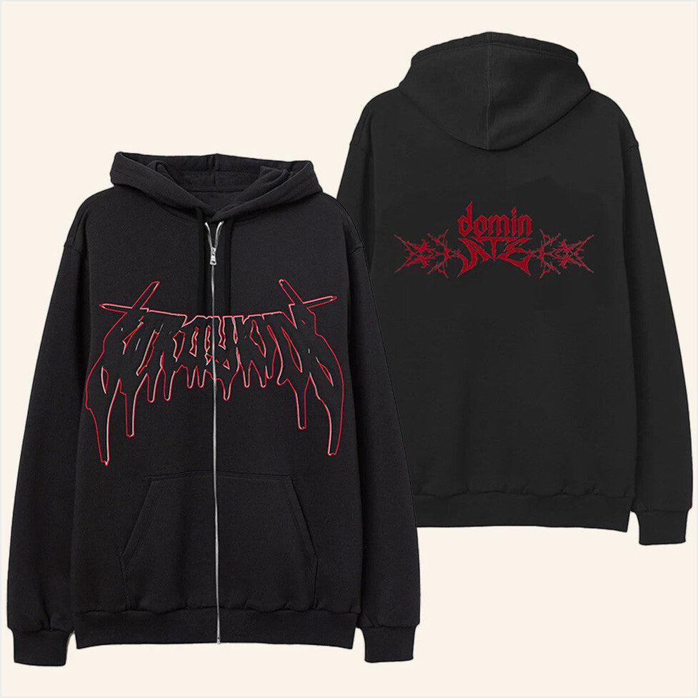 Dominate Tour Black Zip Up Hoodie Stray Kids Merch Presents For Music Lovers Christmas Presents