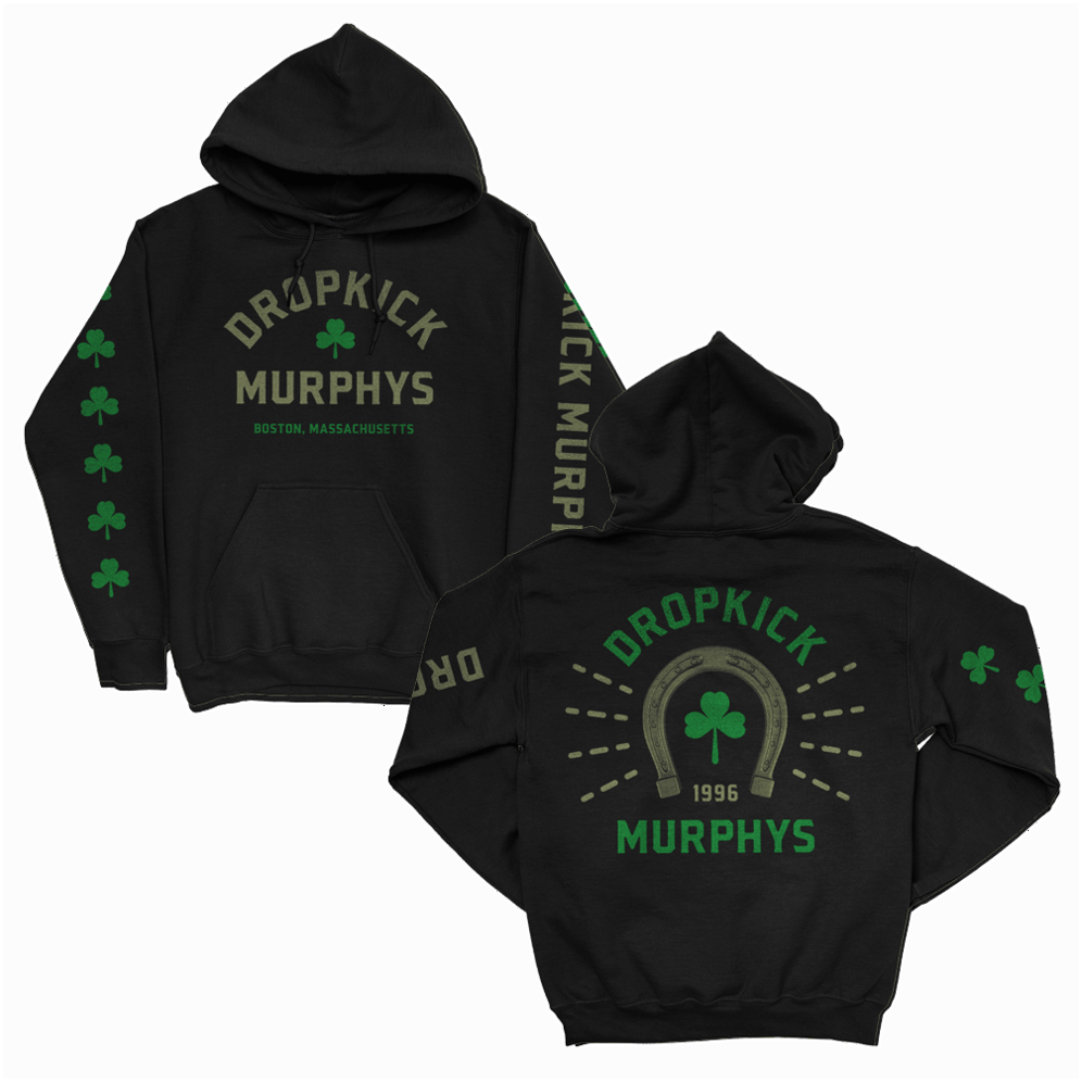 Dropkick Murphys Merch Dropkick Murphys Lucky Horseshoe Hoodie Gifts For Rock Band Fans