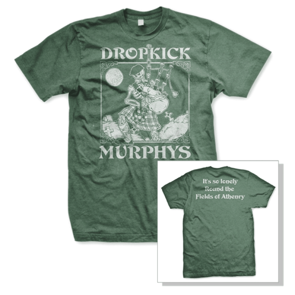 Dropkick Murphys Merch Dropkick Murphys Skeleton Piper T-Shirt Gifts For Rock Band Fans