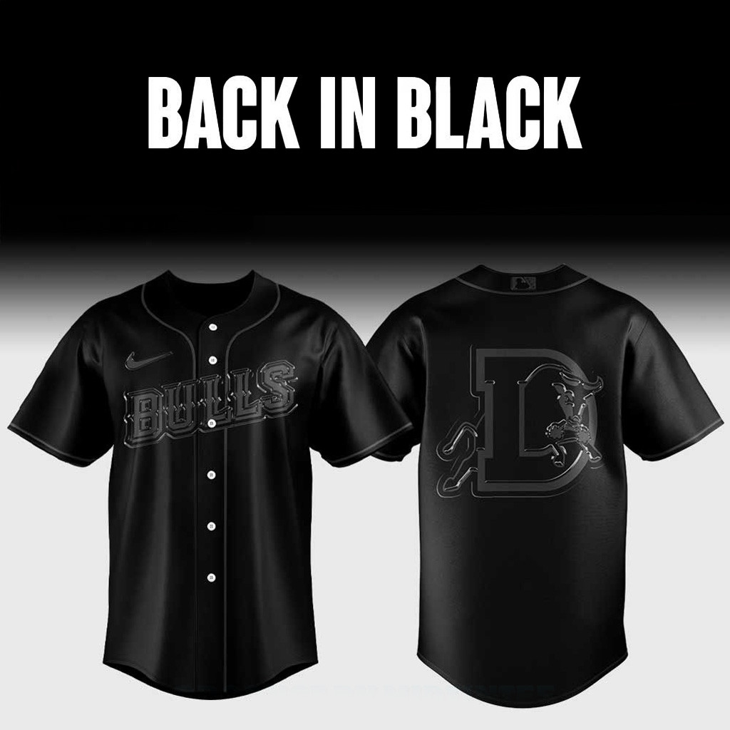 Durham Bulls Back In Black Special Baseball Jersey Durham Bulls Merch Gifts For Baseball Lovers