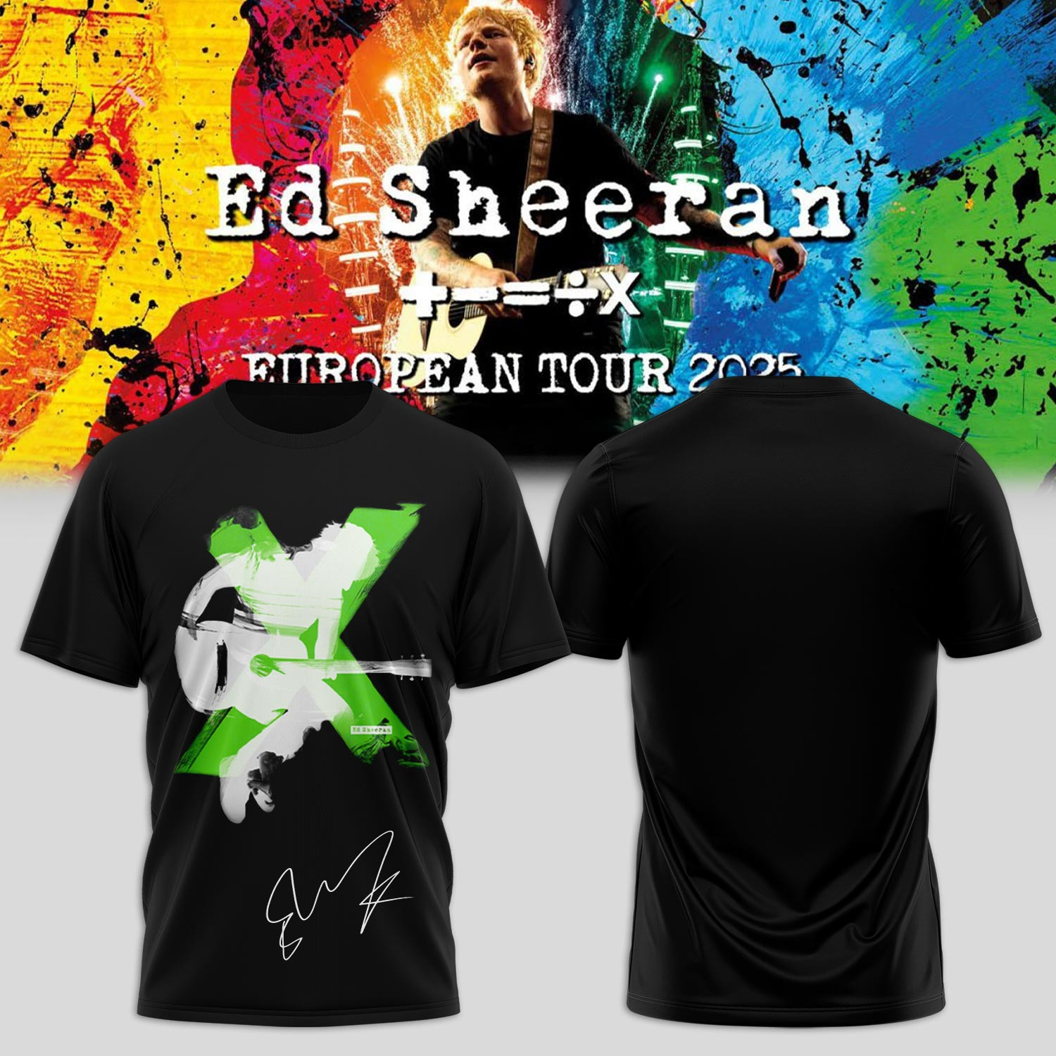 Ed Sheeran Tour Merch Shirt The European Tour 2025 Best Present For Concert Outfit