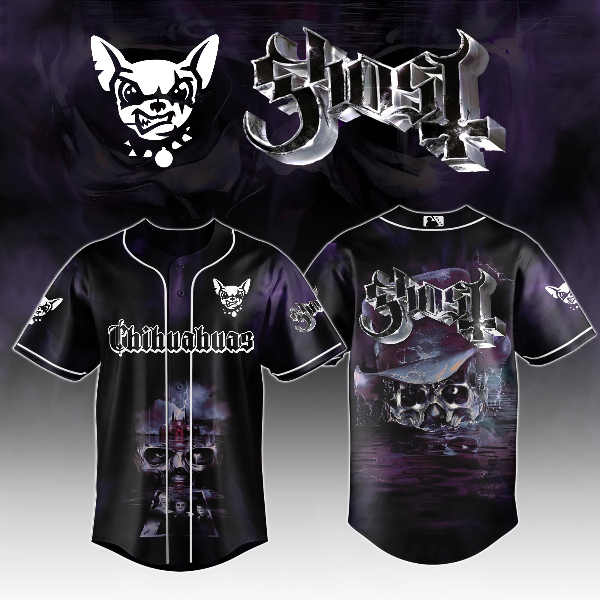 El Paso Chihuahuas Milb X Ghost Skeletour World Tour Baseball Jersey For Fans