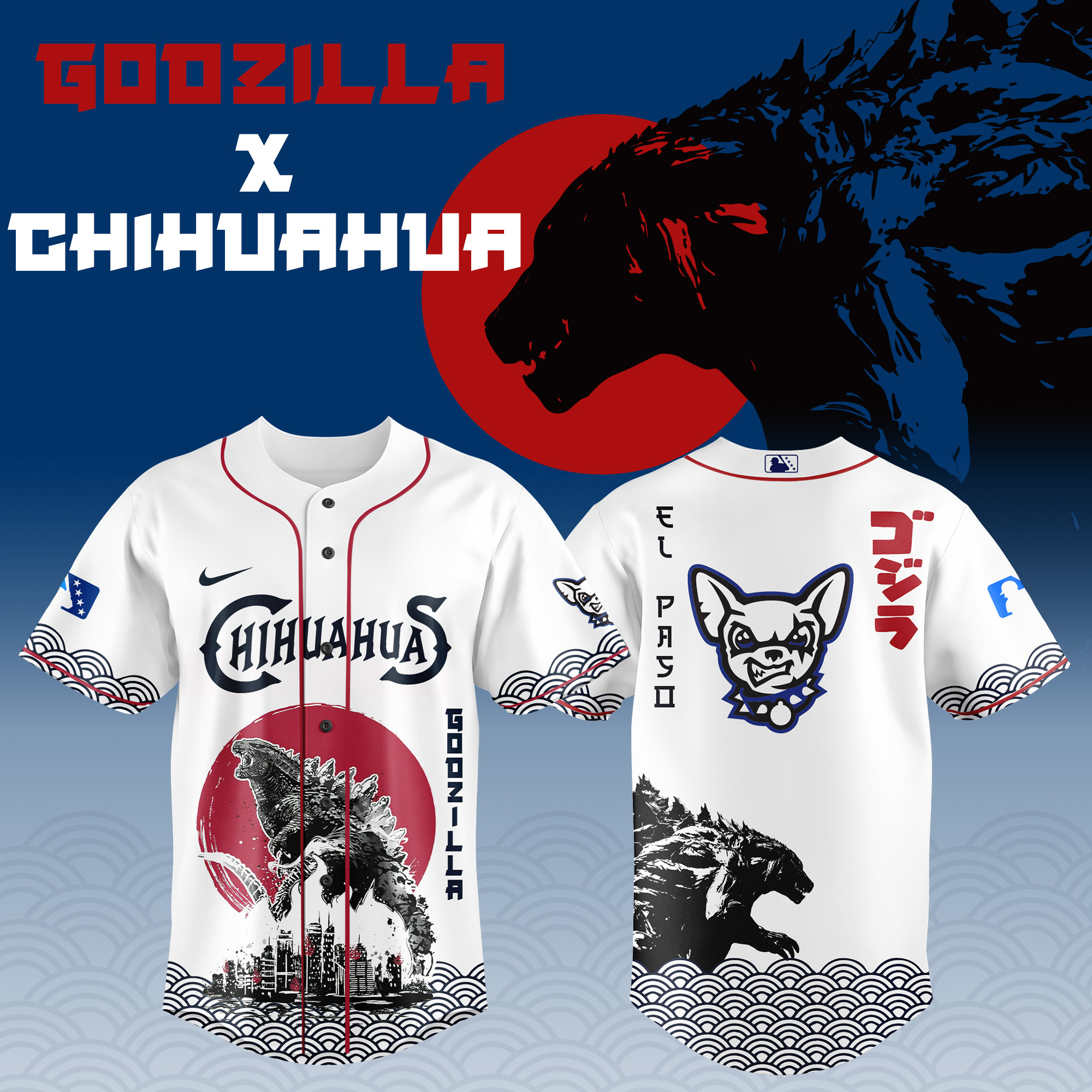 El Paso Chihuahuas Milb X Goozilla Night Baseball Jersey For Fans