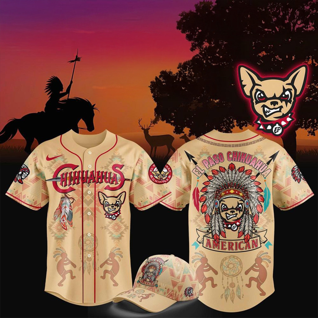 El Paso Chihuahuas Native American Special Baseball Jersey Chihuahuas Merch Gifts For Fans