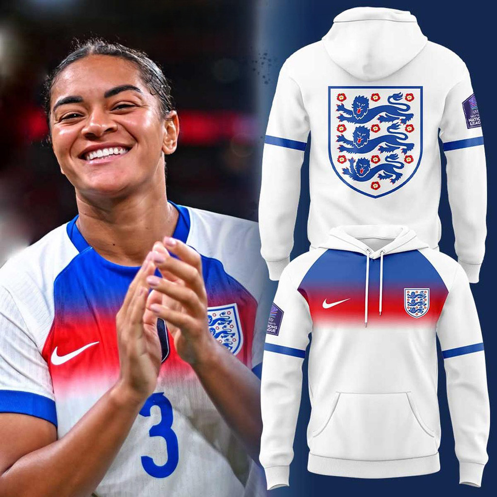 England 2025 Stadium Home White Hoodie Fan Merch Gifts For Husband