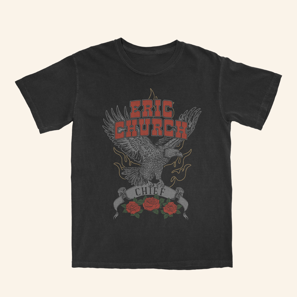 Eric Church Merch Vintage Black Eagle T-Shirt Gifts For Father