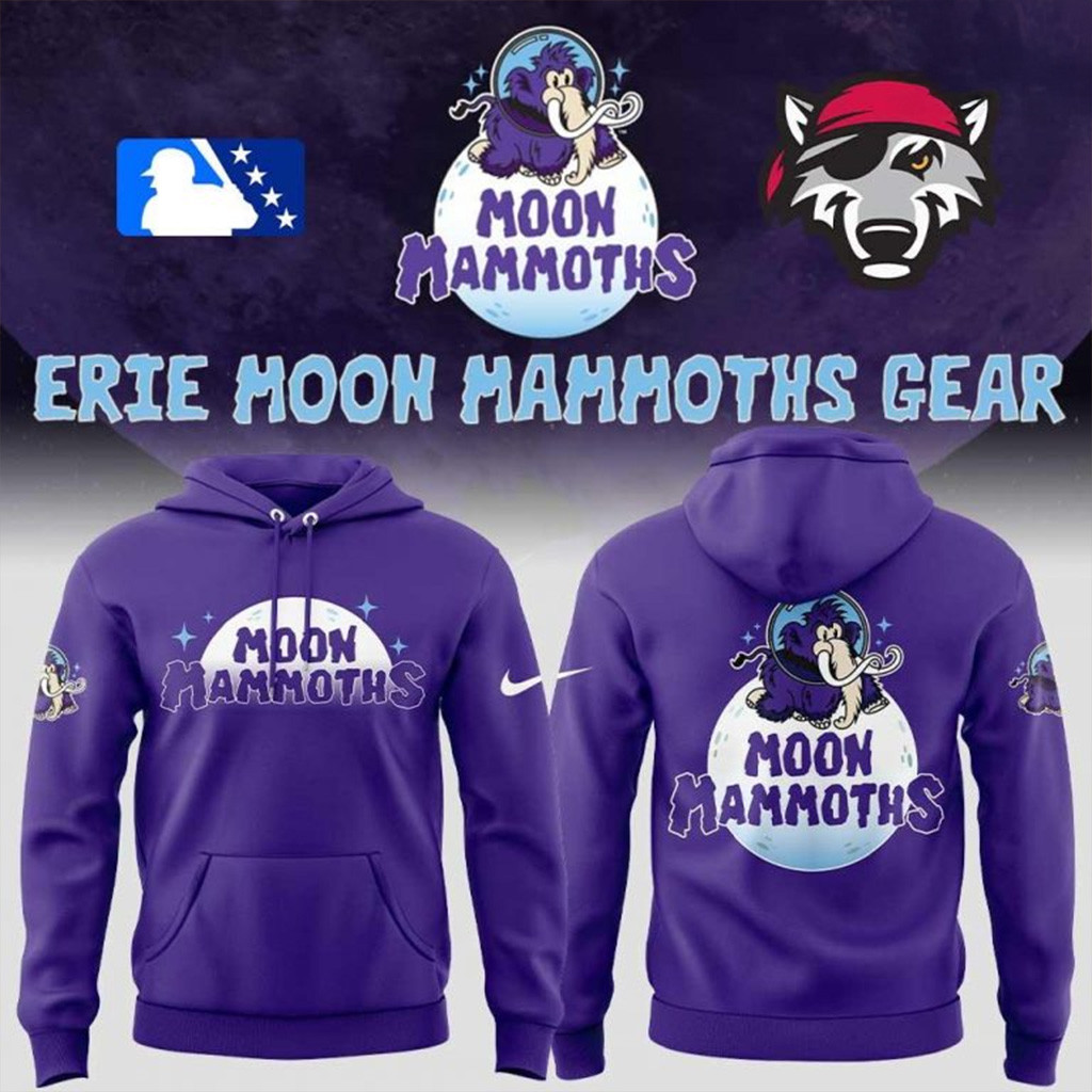 Erie Moon Mammoths 2025 Hoodie Mammoths Merch Gifts For Dad