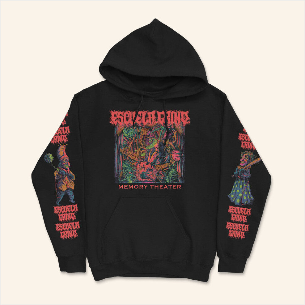 Escuela Grind Memory Theater Hoodie Revolvermag Merch Gifts For Husband Gifts For Friends