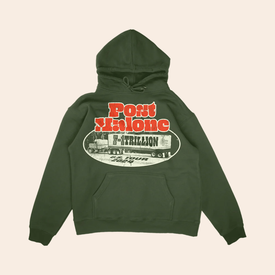 F 1 Trillion Green Tour Hoodie Post Malone Merch Perfect Father's Day Gifts For Best Friend