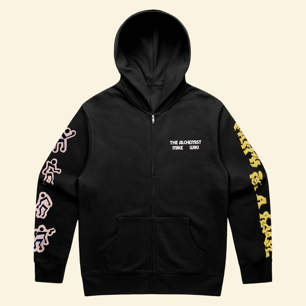 Faith Is A Rock Black Zip Up Hoodie ALC Records Merch Husband Gift Ideas BFF Birthday Gifts