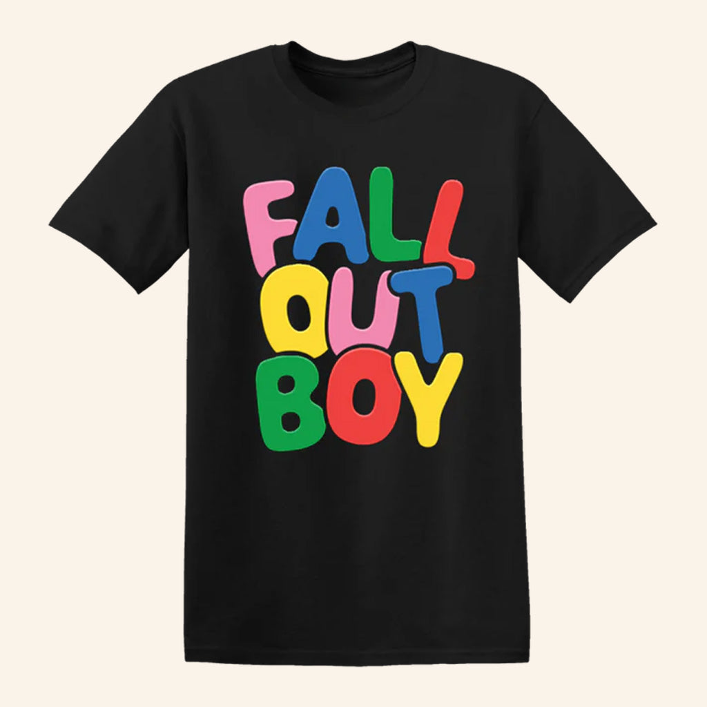 Fall Out Boy Merch Bubble Logo T-Shirt Birthday Present For Husband