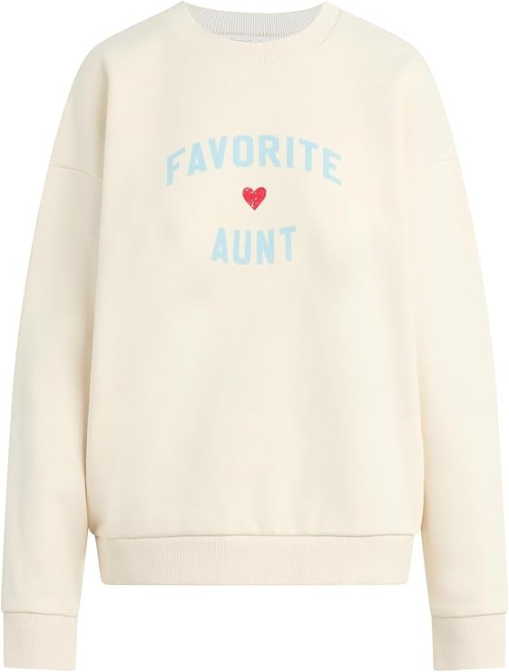 Favorite Aunt Heart Logo Sweatshirt Aunt Sweatshirt Unique Mother's Day Gifts