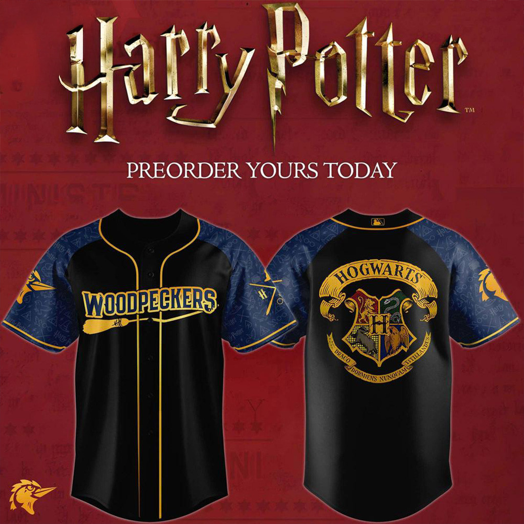 Fayetteville Woodpeckers X Harry Potter Baseball Jersey Woodpeckers Merch Fans Gifts