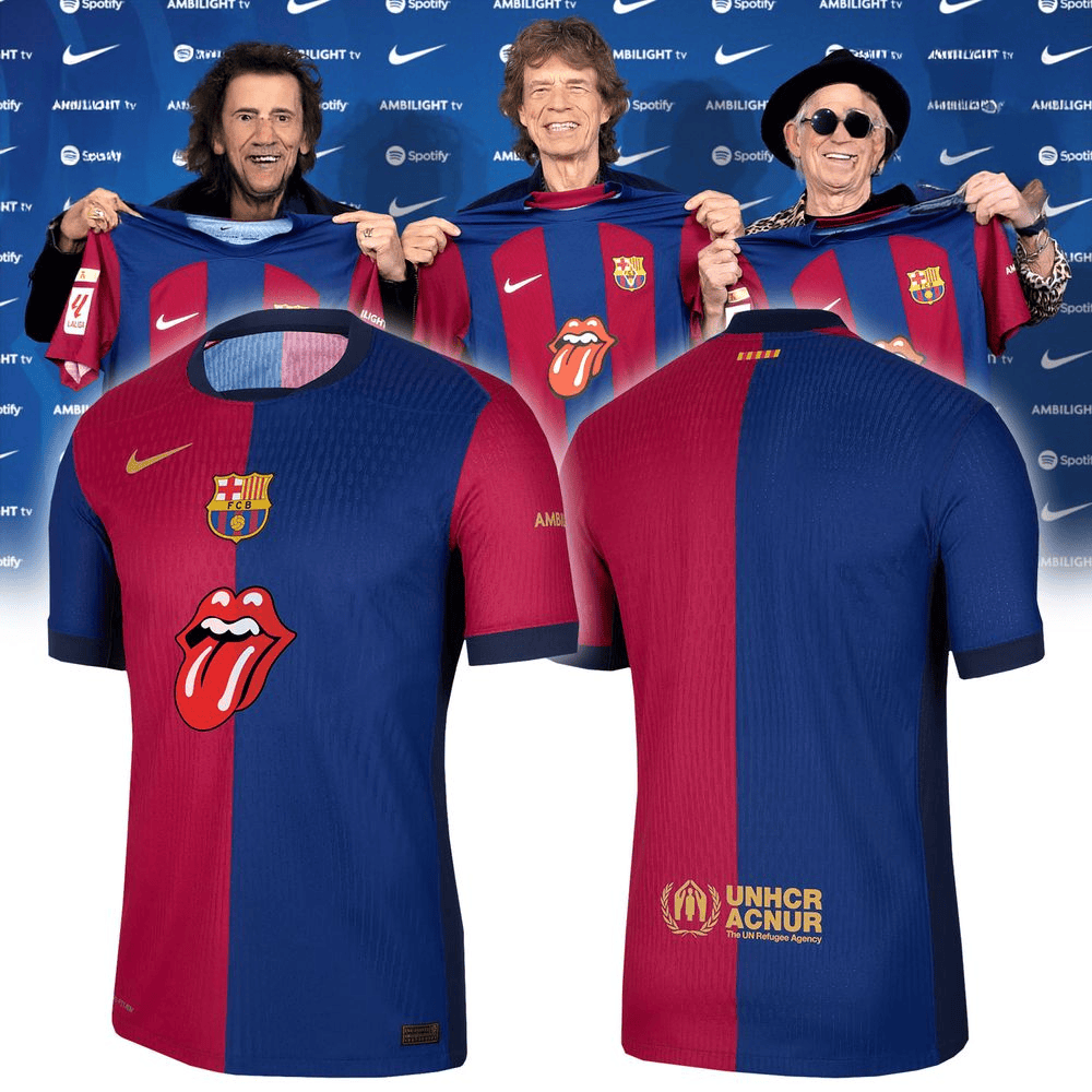 FC Barcelona x The Rolling Stones Collab Special Jersey Father's Day Gifts For Husband