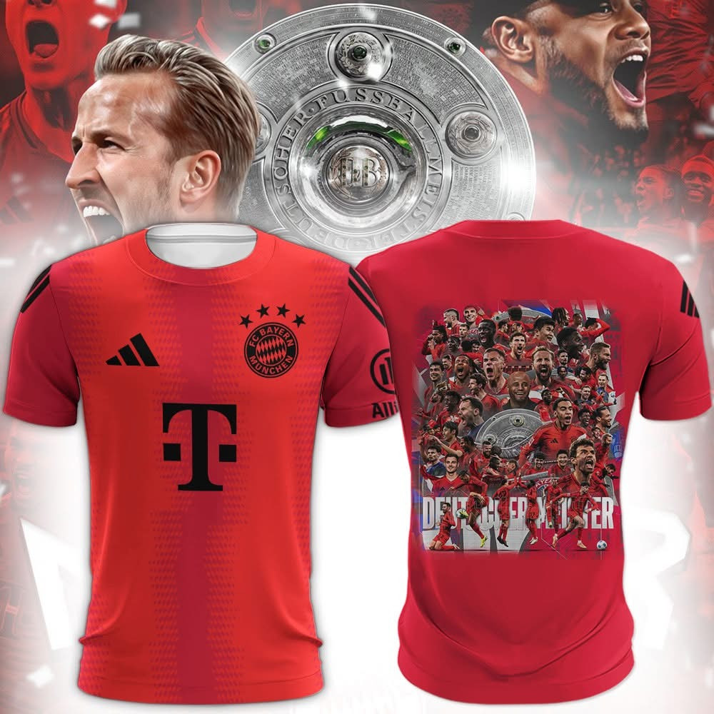 FC Bayern Munich Deutscher Meister 2025 Football Jersey Fathers Day Presents