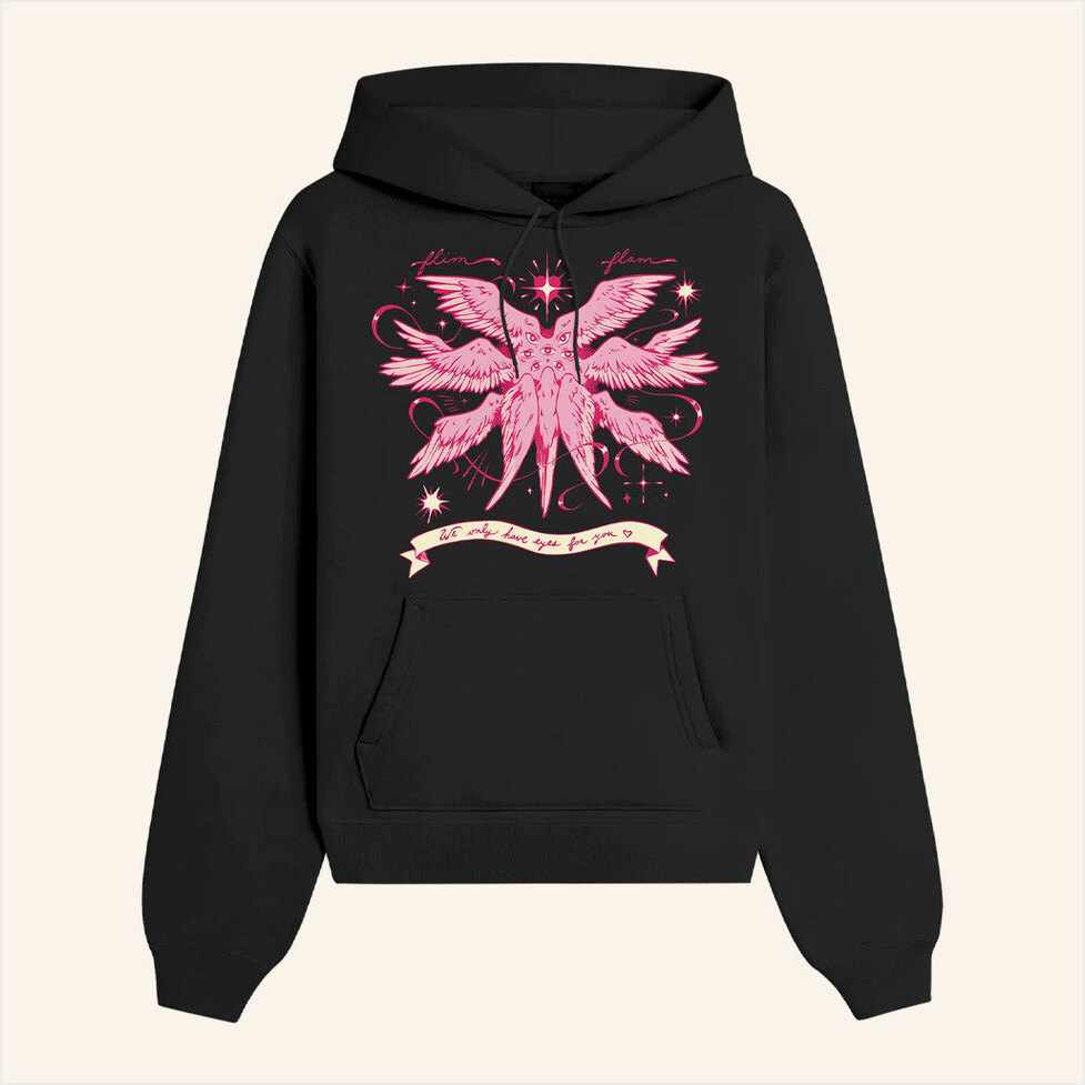 Flim Flam Angel Black Hoodie Flimflam Merch Birthday Gifts For Sister Gifts For Besties