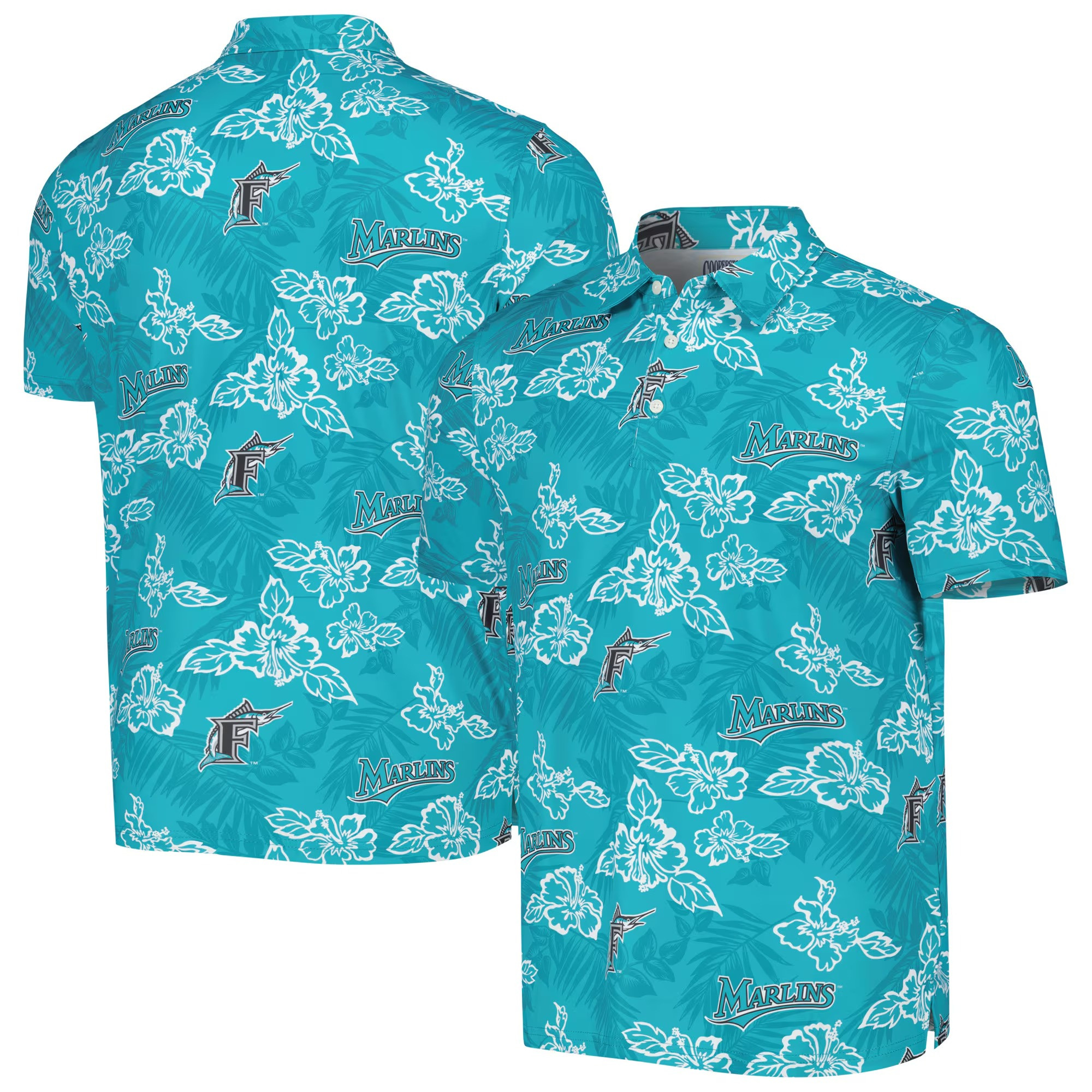 Florida Marlins Polo Shirt MLB Aloha Shirt Best Gifts For Baseball Fans