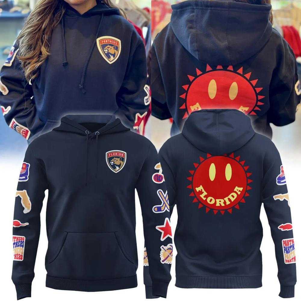 Florida Panthers Shield Patches Limited Edition Hoodie Florida Panthers Merch Dad Gifts