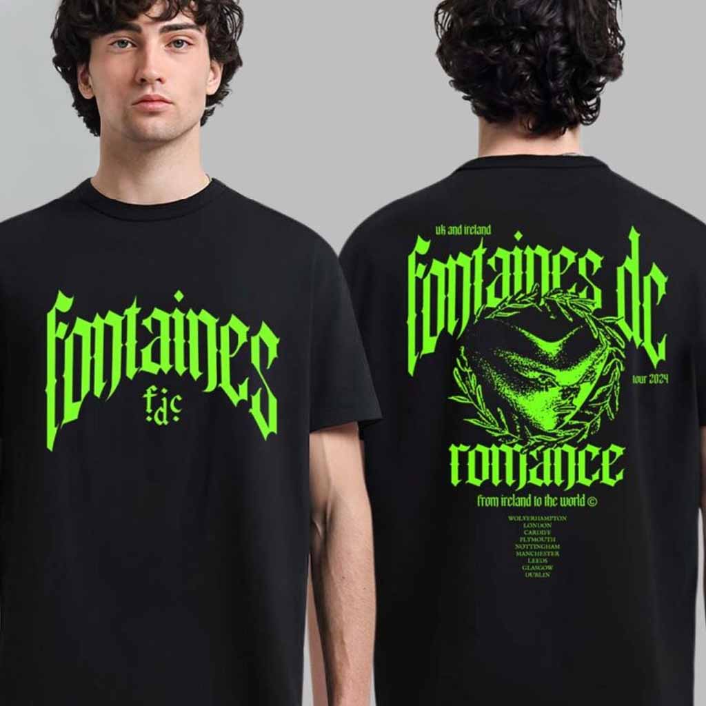 Fontaines DC Romance UK And Ireland Tour 2024 From Ireland To The World T-Shirt Gift Idea For Fans