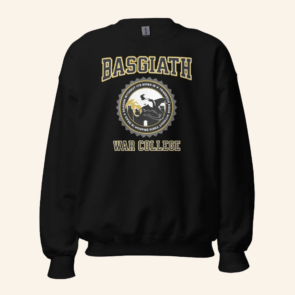 Fourth Wing Merch Basgiath War College Sweatshirt Black Best Birthday Gift For Him