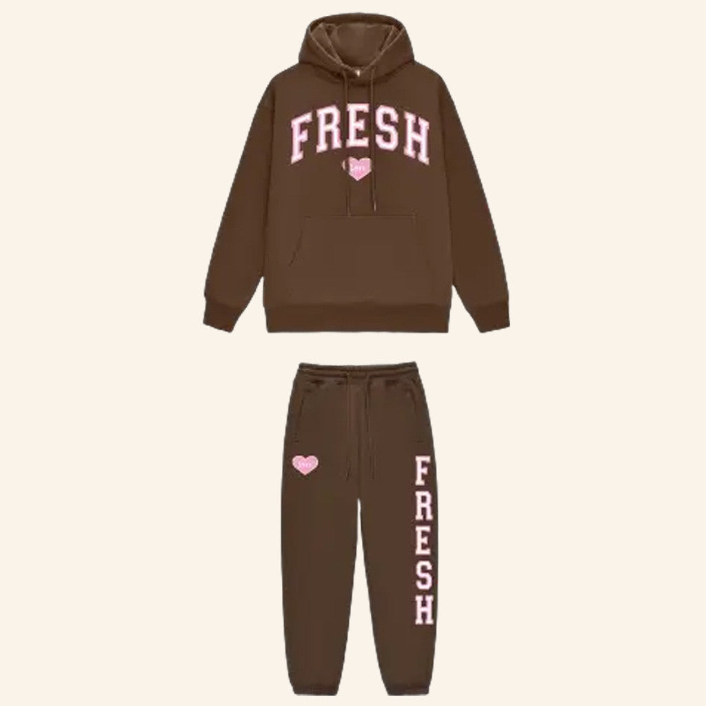 Fresh Love Merch Hoodie And Sweatpant Sets Gifts For Besties