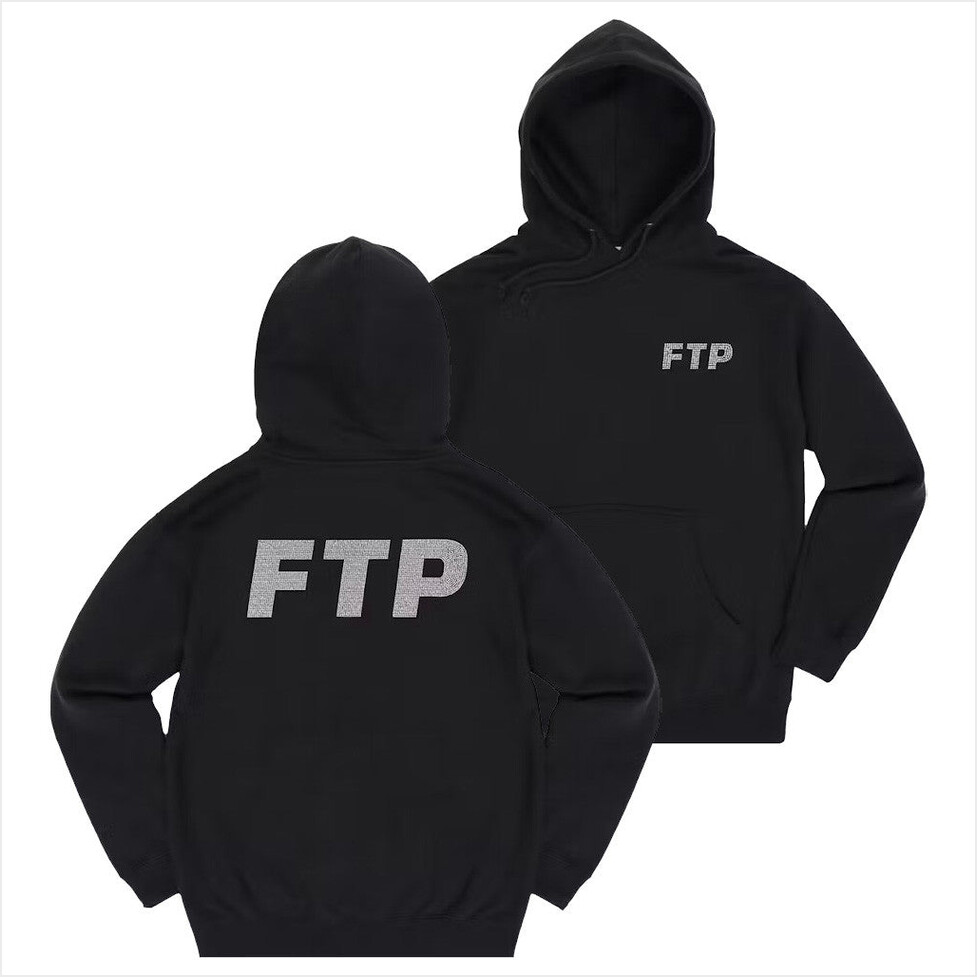 FTP Rhinestone Logo Black Hoodie FTP Merch Birthday Gift Ideas Christmas Presents