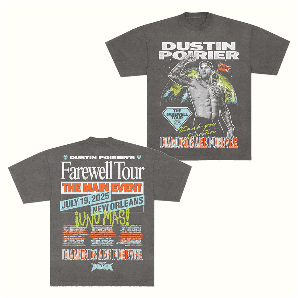 Full Violence X Dustin Poirier Merch The Farewell Tour T-Shirt Fans Gift For Him Gifts For Fans