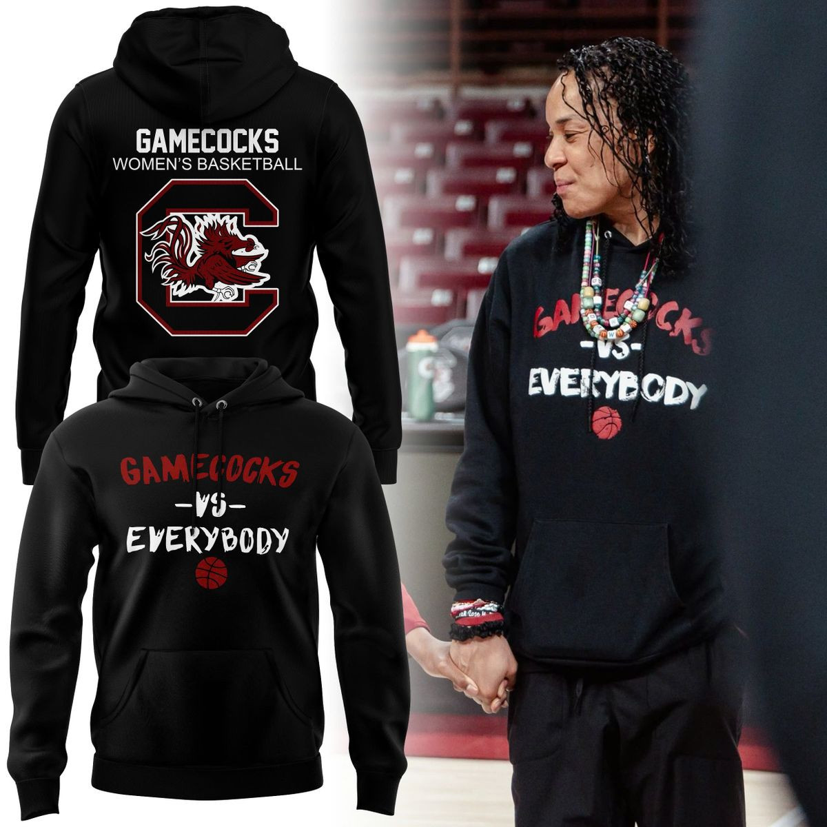 Gamecocks Vs Everybody Women's Basketball Hoodie Best Gifts For Basketball Fans