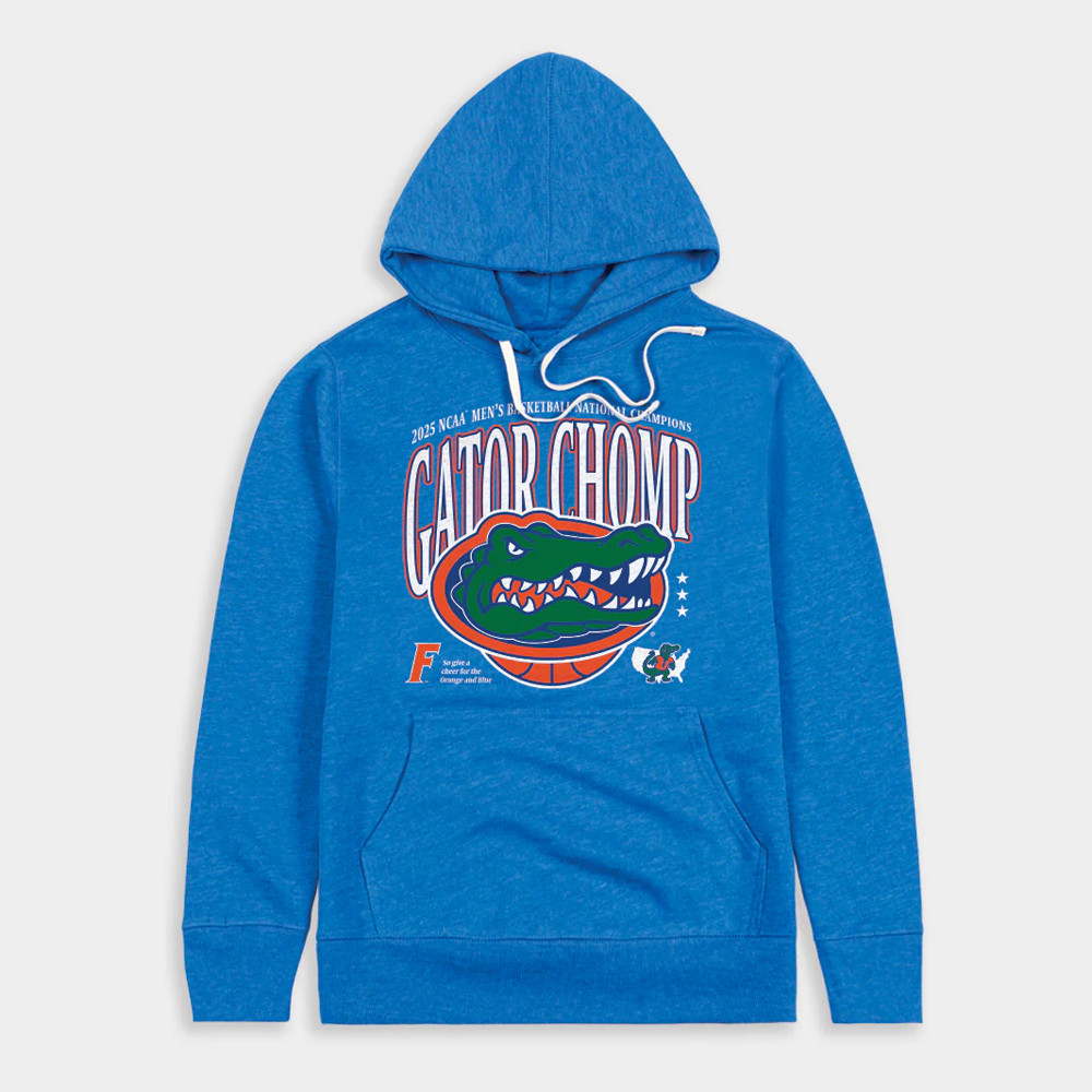 Gator Chomp Florida 2025 Men's National Champs Hoodie Basketball Fan Gift Ideas