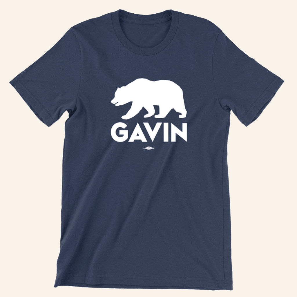 Gavin Newsom Merch Gavin Bear Navy T-Shirt Gifts For Father