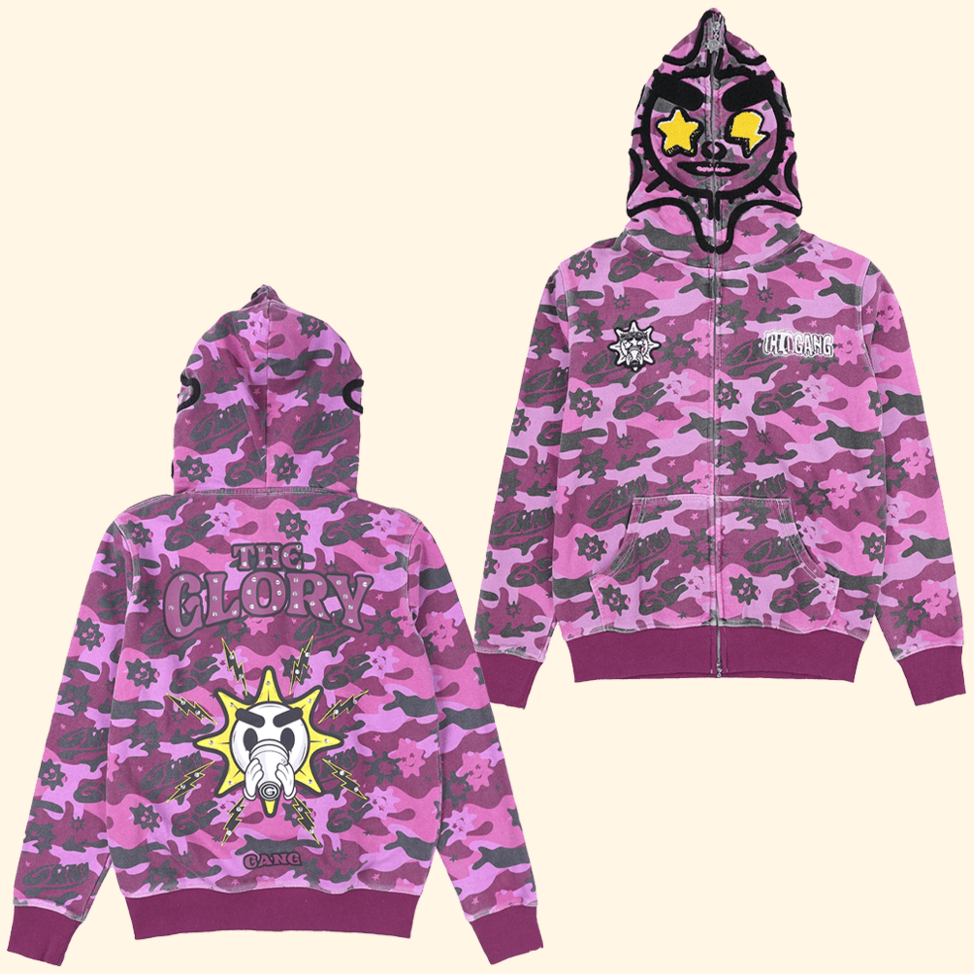 Glo Gang Hoodie The Glory Camo Full Zip Hoodie Unique Father's Day Birthday Gifts For BFF