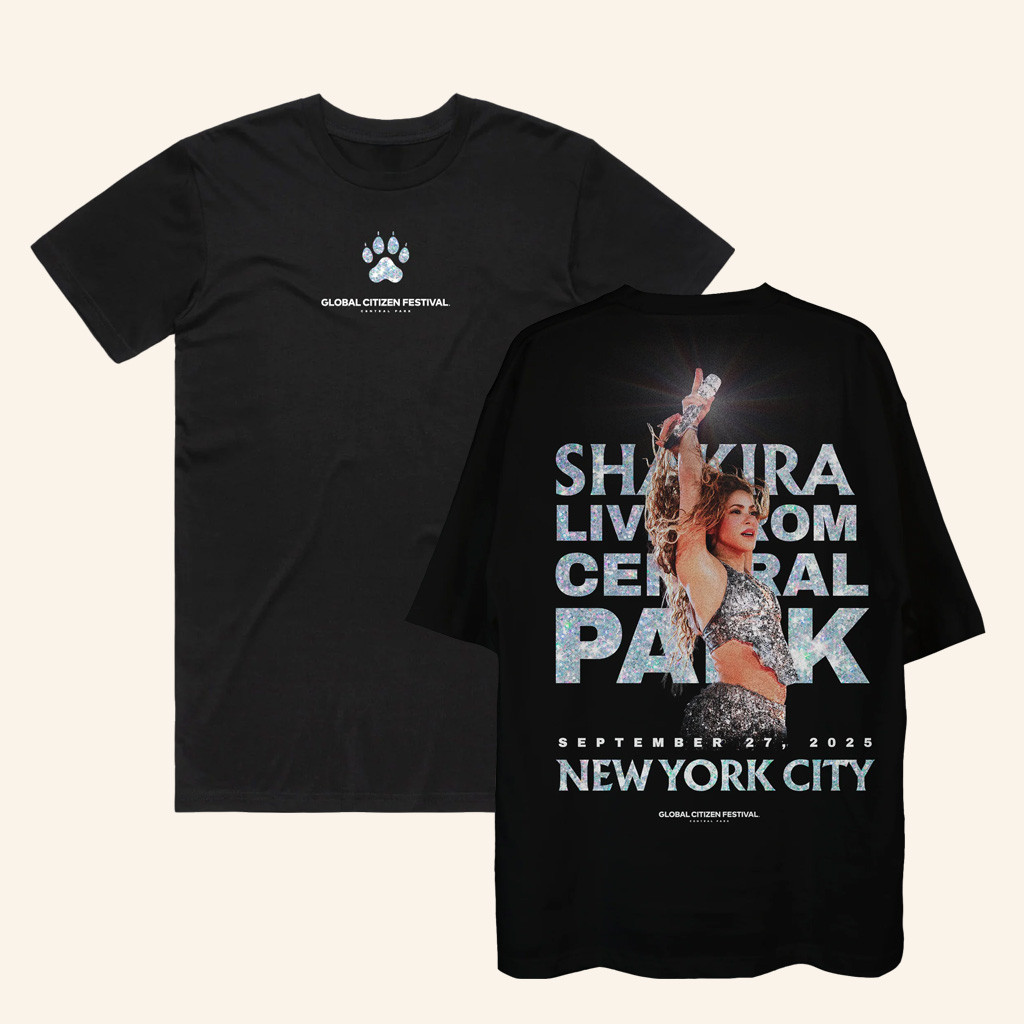 Global Citizen Merch GCF 2025 Shakira T-Shirt Best Gifts For Music Lovers