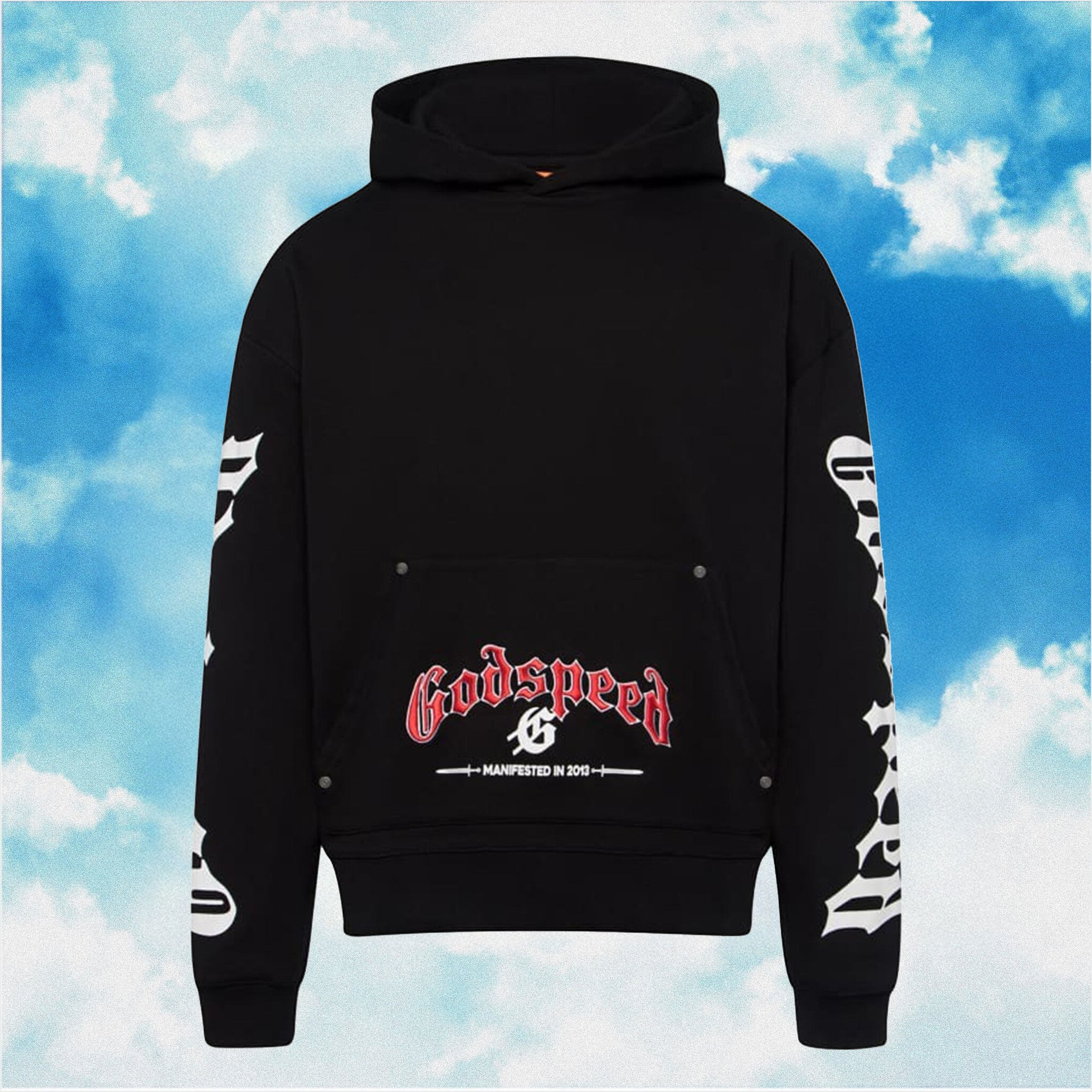 Godspeed Hoodie MMXIII Black Hoodie State Of Liberty Meme Streetwear Clothing