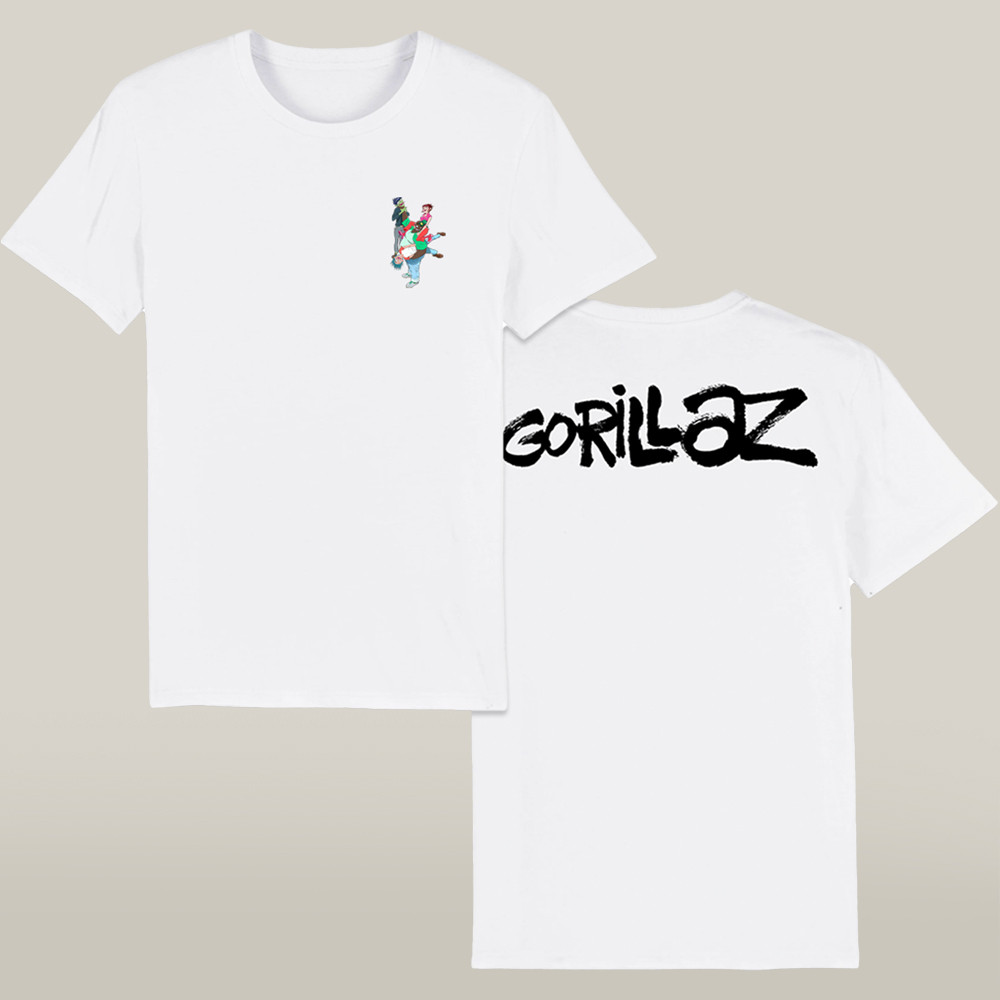 Gorillaz Merch T-shirt All Hands In Best Gift For Casual Streetwear